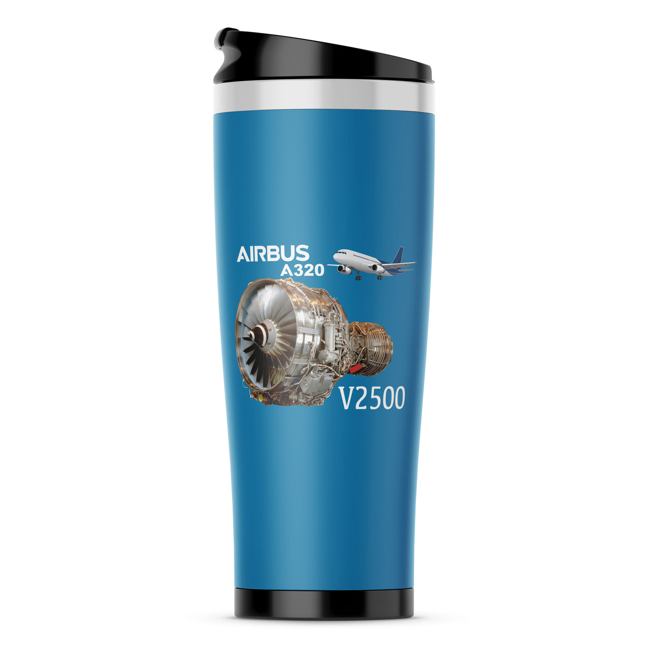 Airbus A320 & V2500 Engine Designed Stainless Steel Travel Mugs