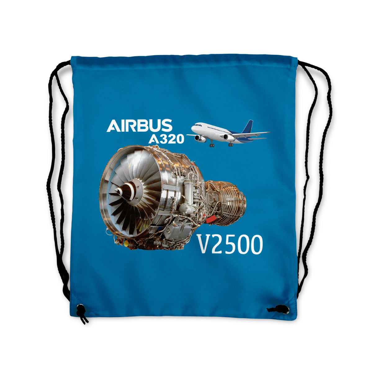 Airbus A320 & V2500 Engine Designed Drawstring Bags