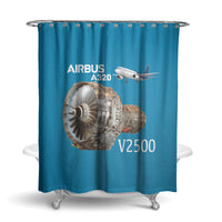Thumbnail for Airbus A320 & V2500 Engine Designed Shower Curtains