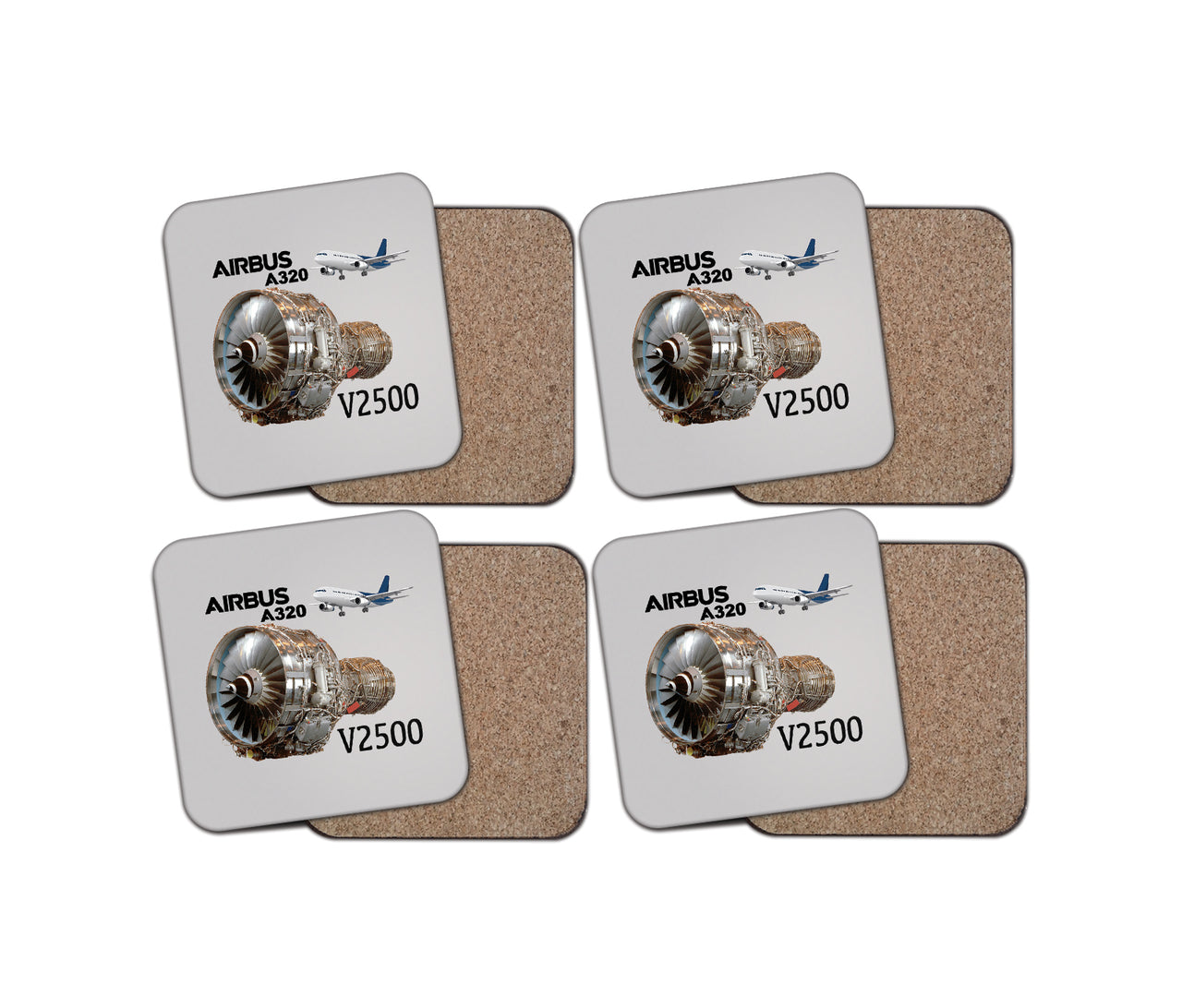 Airbus A320 & V2500 Engine Designed Coasters