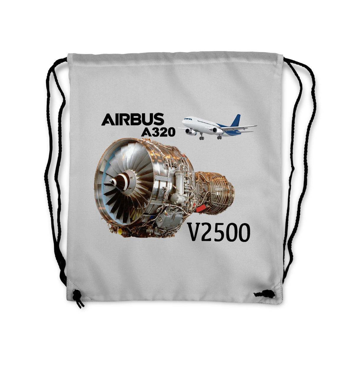 Airbus A320 & V2500 Engine Designed Drawstring Bags