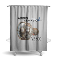 Thumbnail for Airbus A320 & V2500 Engine Designed Shower Curtains