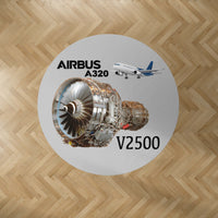 Thumbnail for Airbus A320 & V2500 Engine Designed Carpet & Floor Mats (Round)
