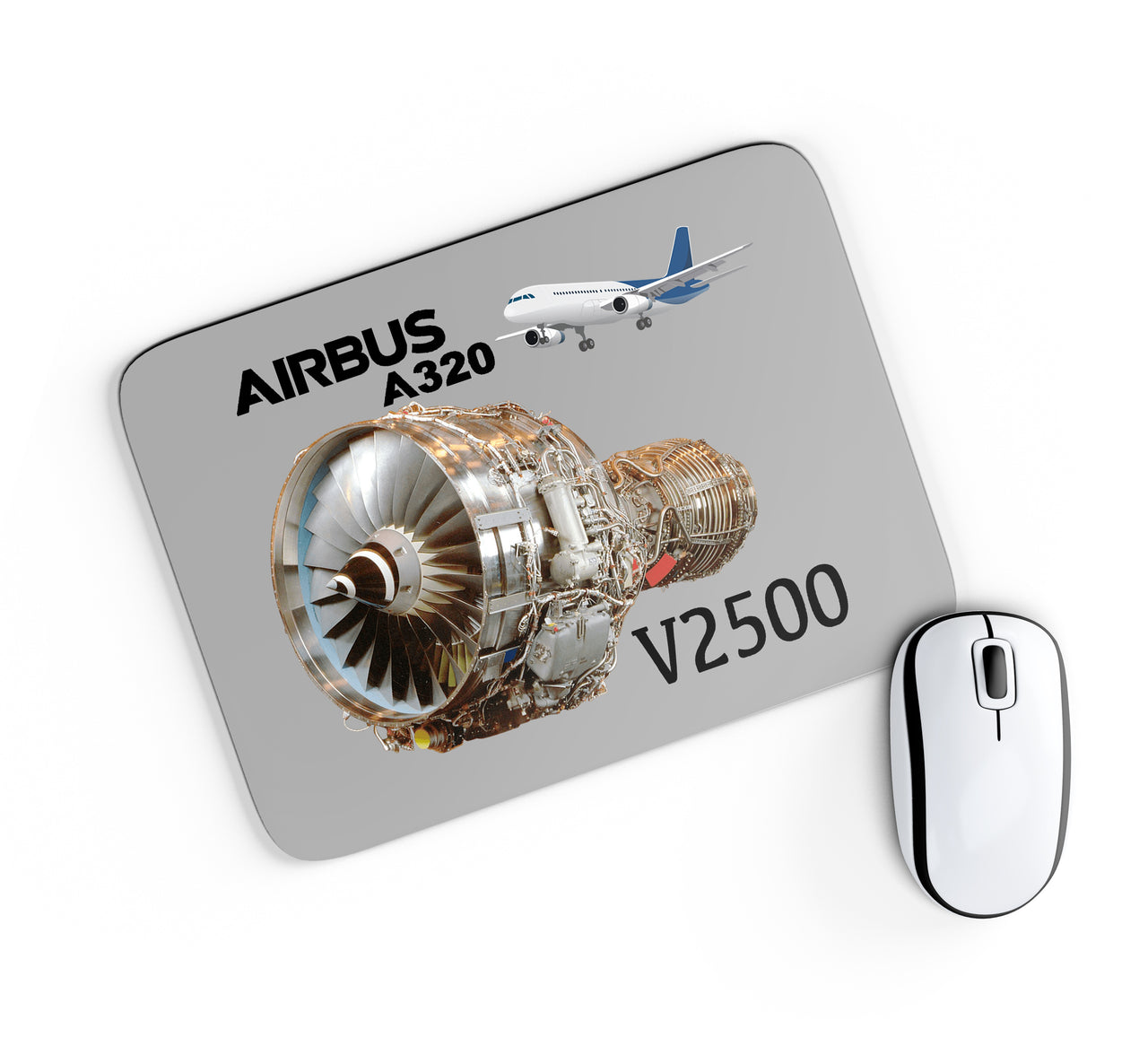 Airbus A320 & V2500 Engine Designed Mouse Pads
