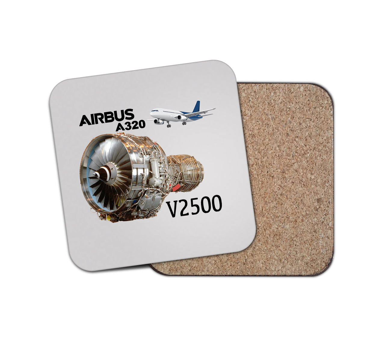 Airbus A320 & V2500 Engine Designed Coasters