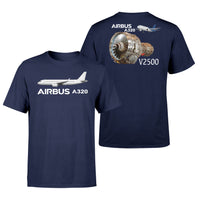 Thumbnail for Airbus A320 & V2500 Engine Designed Double-Side T-Shirts