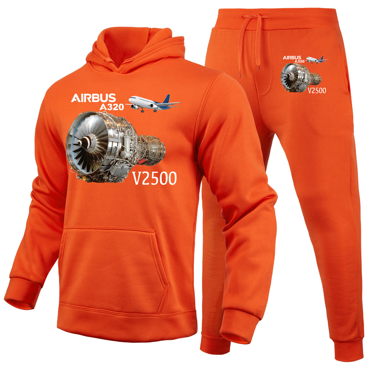 Airbus A320 & V2500 Engine Designed Hoodies & Sweatpants Set