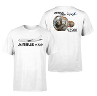 Thumbnail for Airbus A320 & V2500 Engine Designed Double-Side T-Shirts