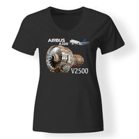 Thumbnail for Airbus A320 & V2500 Engine Designed V-Neck T-Shirts