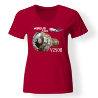 Thumbnail for Airbus A320 & V2500 Engine Designed V-Neck T-Shirts