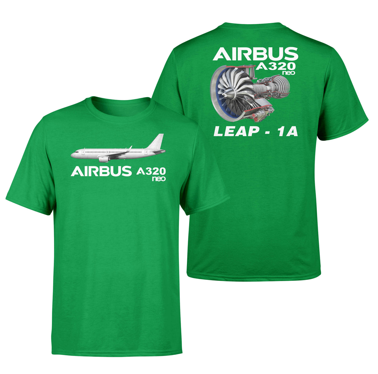 Airbus A320neo & CFM Leap 1A Engine Designed Double-Side T-Shirts