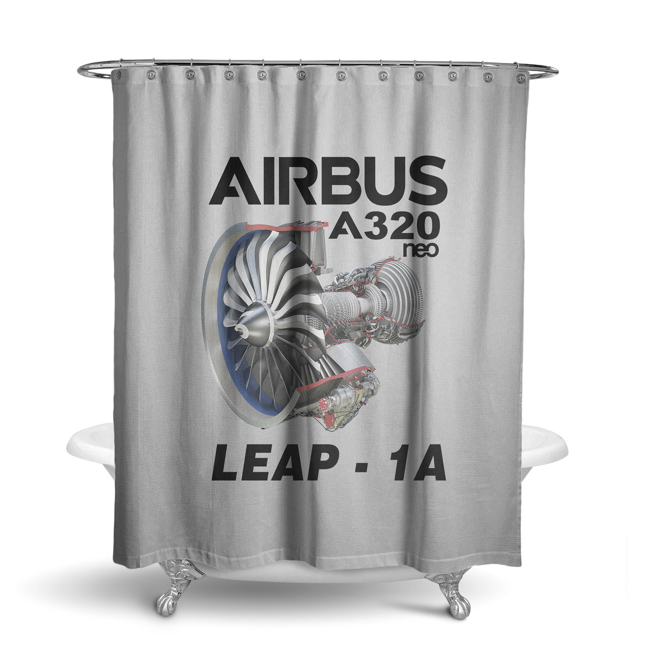 Airbus A320neo & Leap 1A Designed Shower Curtains