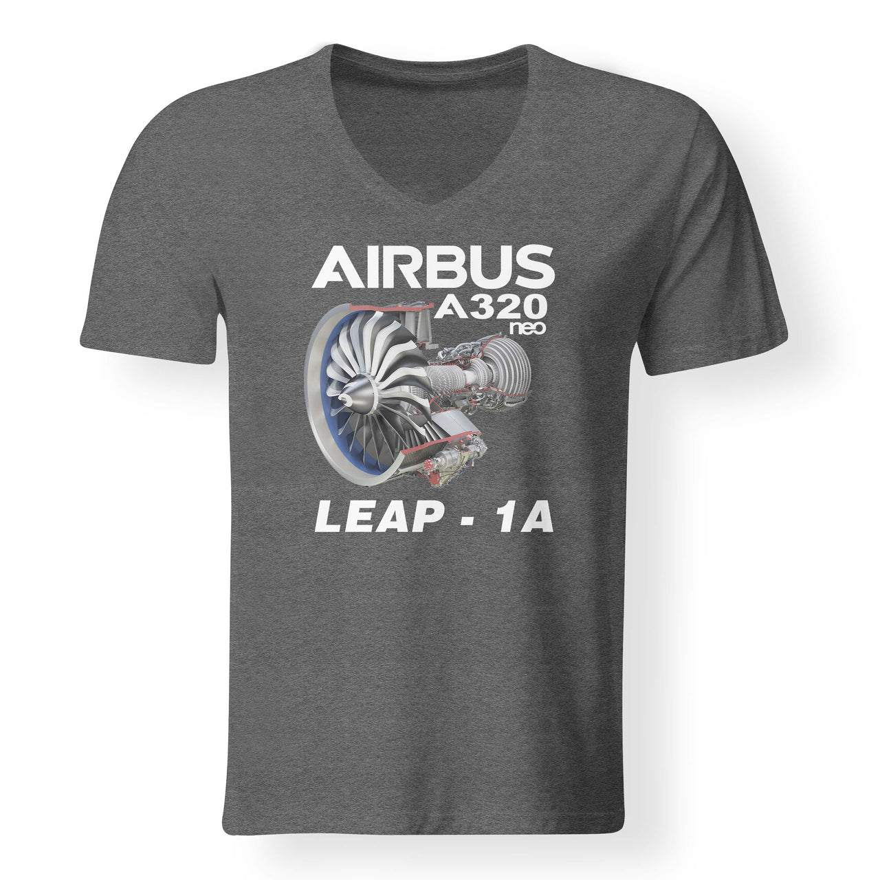 Airbus A320neo & Leap 1A Engine Designed V-Neck T-Shirts