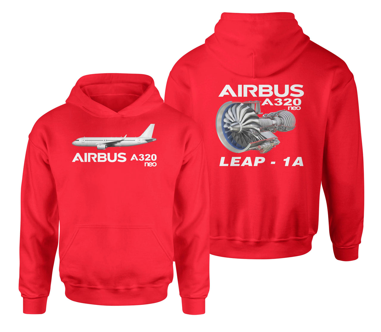 Airbus A320neo & Leap 1A Designed Double Side Hoodies