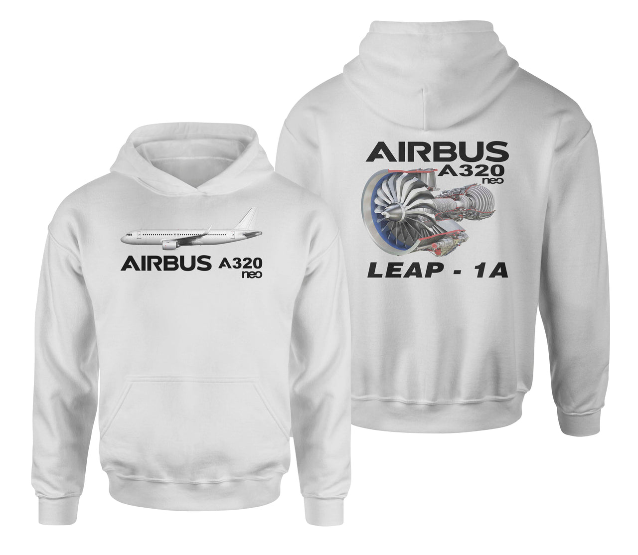 Airbus A320neo & Leap 1A Designed Double Side Hoodies