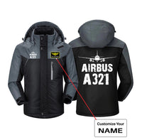 Thumbnail for Airbus A321 & Plane Designed Thick Winter Jackets