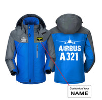 Thumbnail for Airbus A321 & Plane Designed Thick Winter Jackets