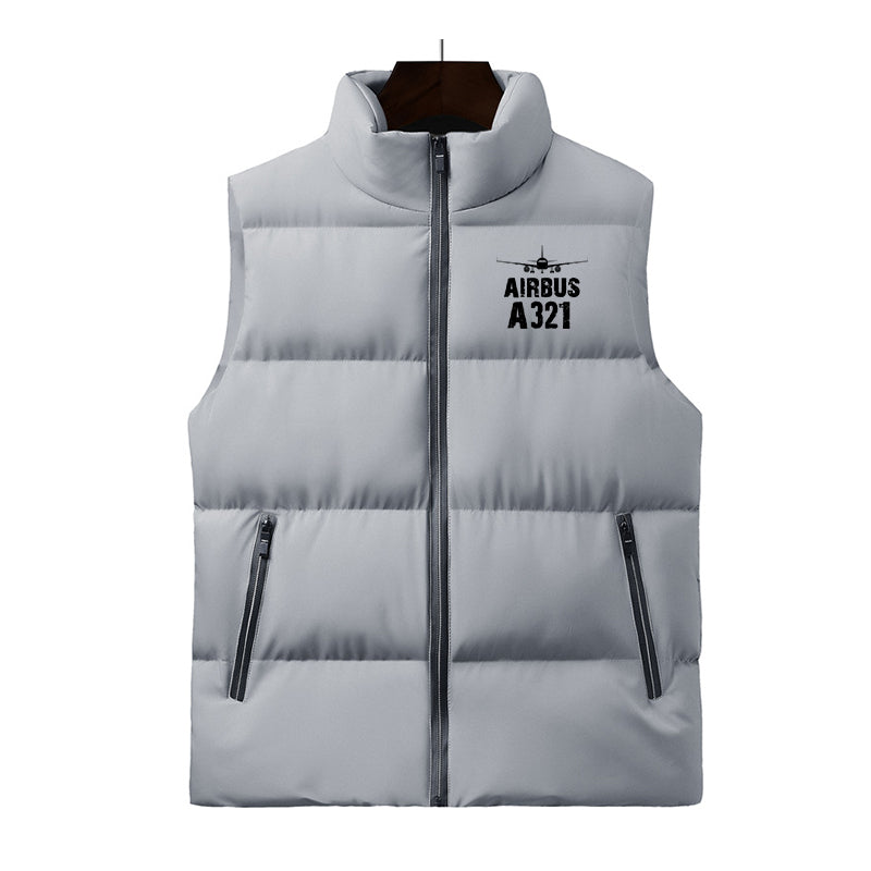Airbus A321 & Plane Designed Puffy Vests