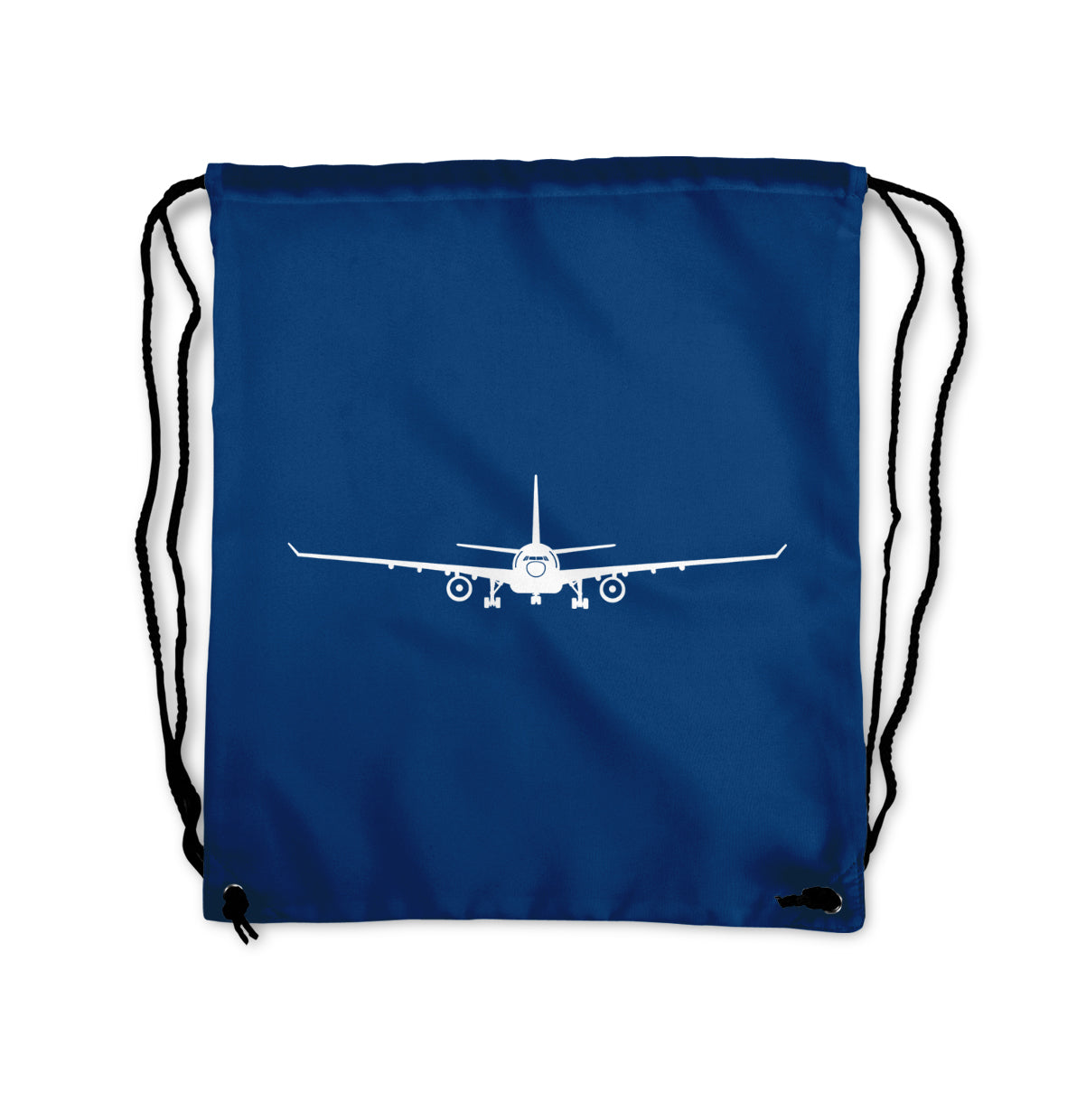 Airbus A330 Silhouette Designed Drawstring Bags