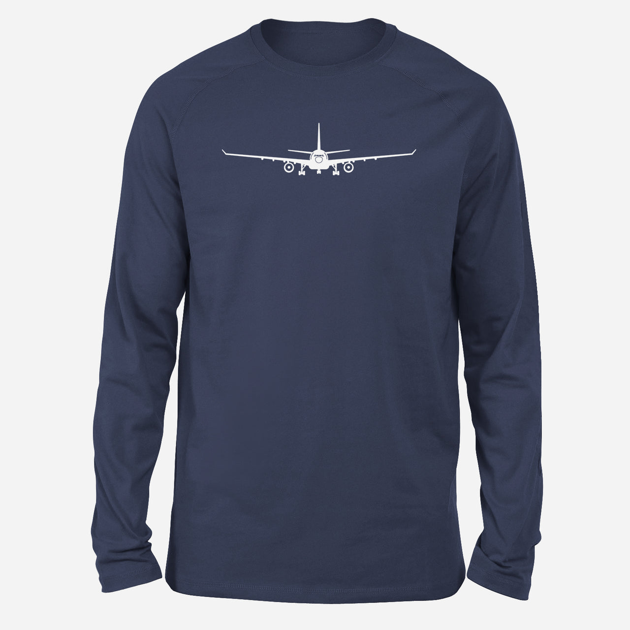 Airbus A330 Silhouette Designed Long-Sleeve T-Shirts
