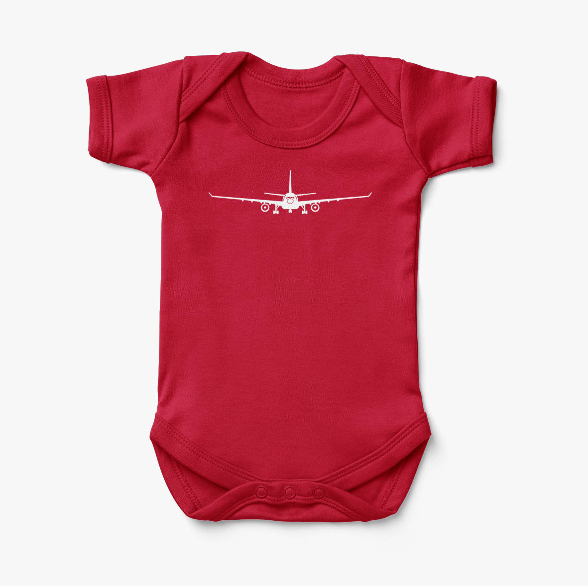 Airbus A330 Silhouette Designed Baby Bodysuits