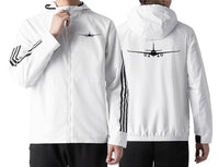Thumbnail for Airbus A330 Silhouette Designed Windbreaker Jackets