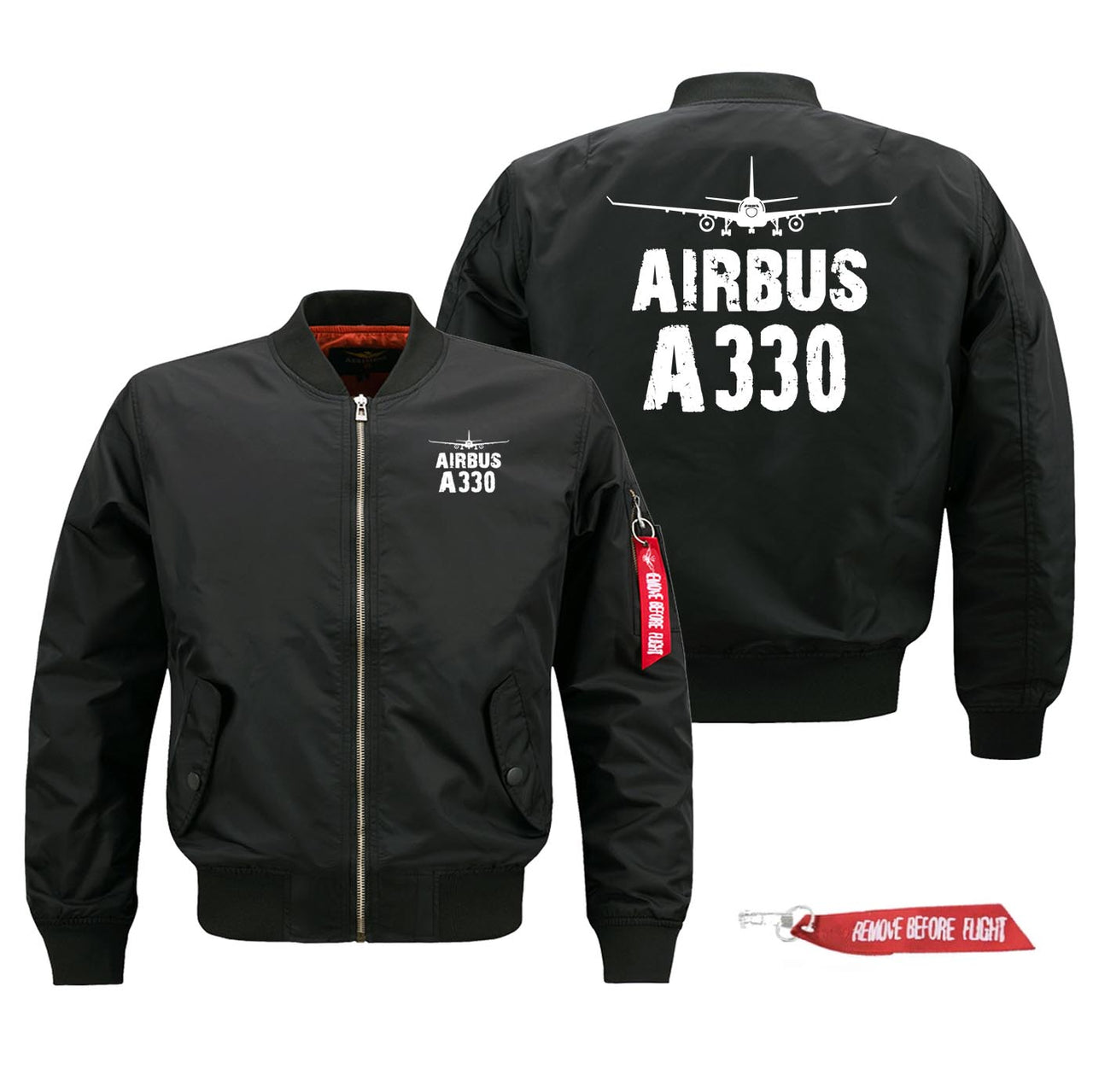 Airbus A330 Silhouette & Designed Pilot Jackets (Customizable)
