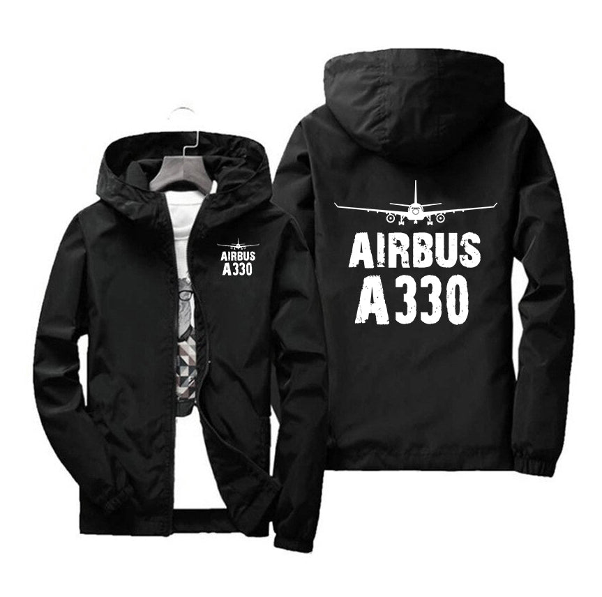 Airbus A330 & Plane Designed Thin Windbreaker Jackets