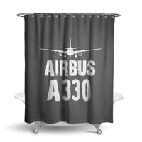 Thumbnail for Airbus A330 & Plane Designed Shower Curtains