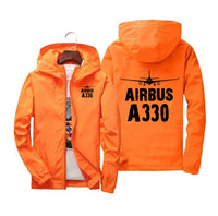 Thumbnail for Airbus A330 & Plane Designed Thin Windbreaker Jackets