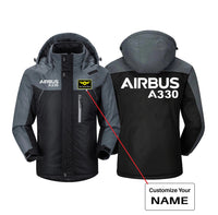 Thumbnail for Airbus A330 & Text Designed Thick Winter Jackets