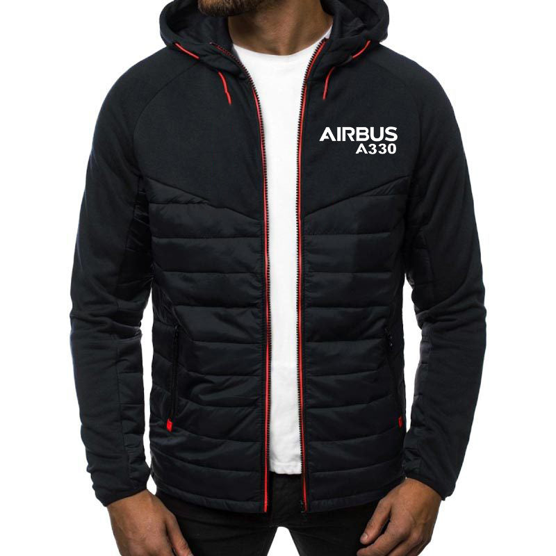 Airbus A330 & Text Designed Sportive Jackets