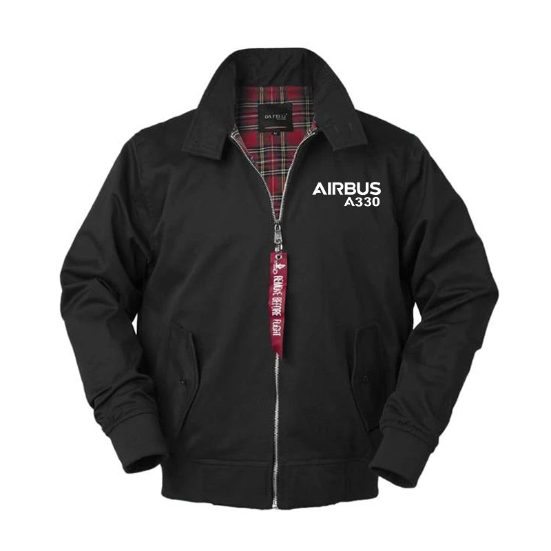 Airbus A330 & Text Designed Vintage Style Jackets
