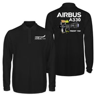 Thumbnail for Airbus A330 & Trent 700 Engine Designed Long Sleeve Polo T-Shirts (Double-Side)
