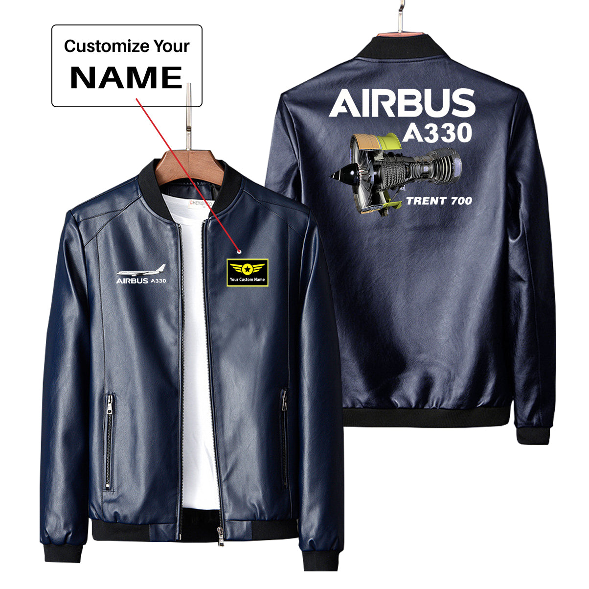 Airbus A330 & Trent 700 Engine Designed PU Leather Jackets