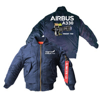 Thumbnail for Airbus A330 & Trent 700 Engine Designed Children Bomber Jackets