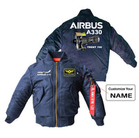 Thumbnail for Airbus A330 & Trent 700 Engine Designed Children Bomber Jackets