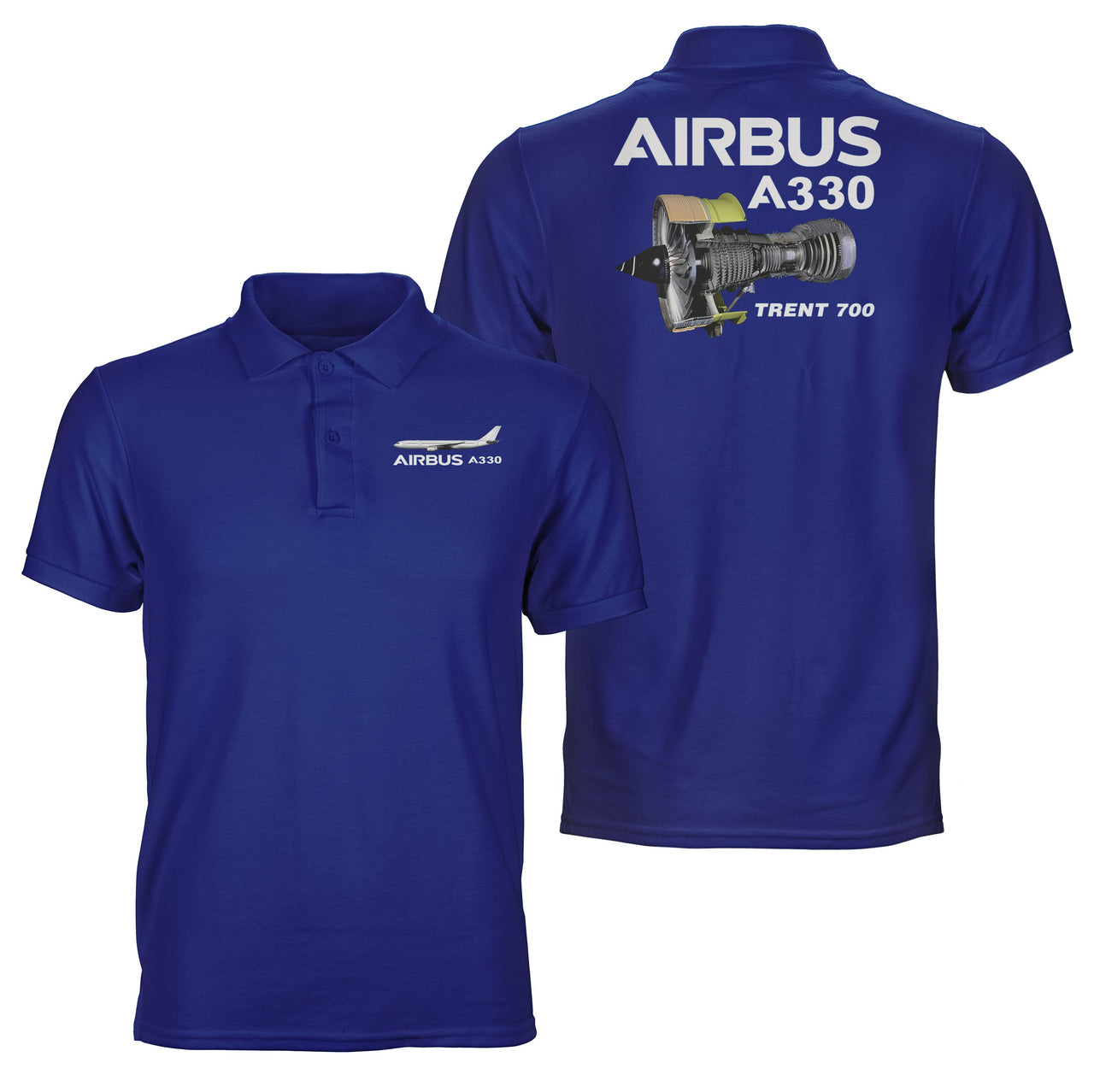 Airbus A330 & Trent 700 Engine Designed Double Side Polo T-Shirts
