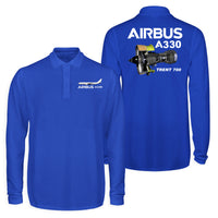 Thumbnail for Airbus A330 & Trent 700 Engine Designed Long Sleeve Polo T-Shirts (Double-Side)