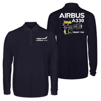 Thumbnail for Airbus A330 & Trent 700 Engine Designed Long Sleeve Polo T-Shirts (Double-Side)