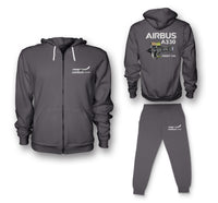 Thumbnail for Airbus A330 & Trent 700 Engine Designed Zipped Hoodies & Sweatpants Set