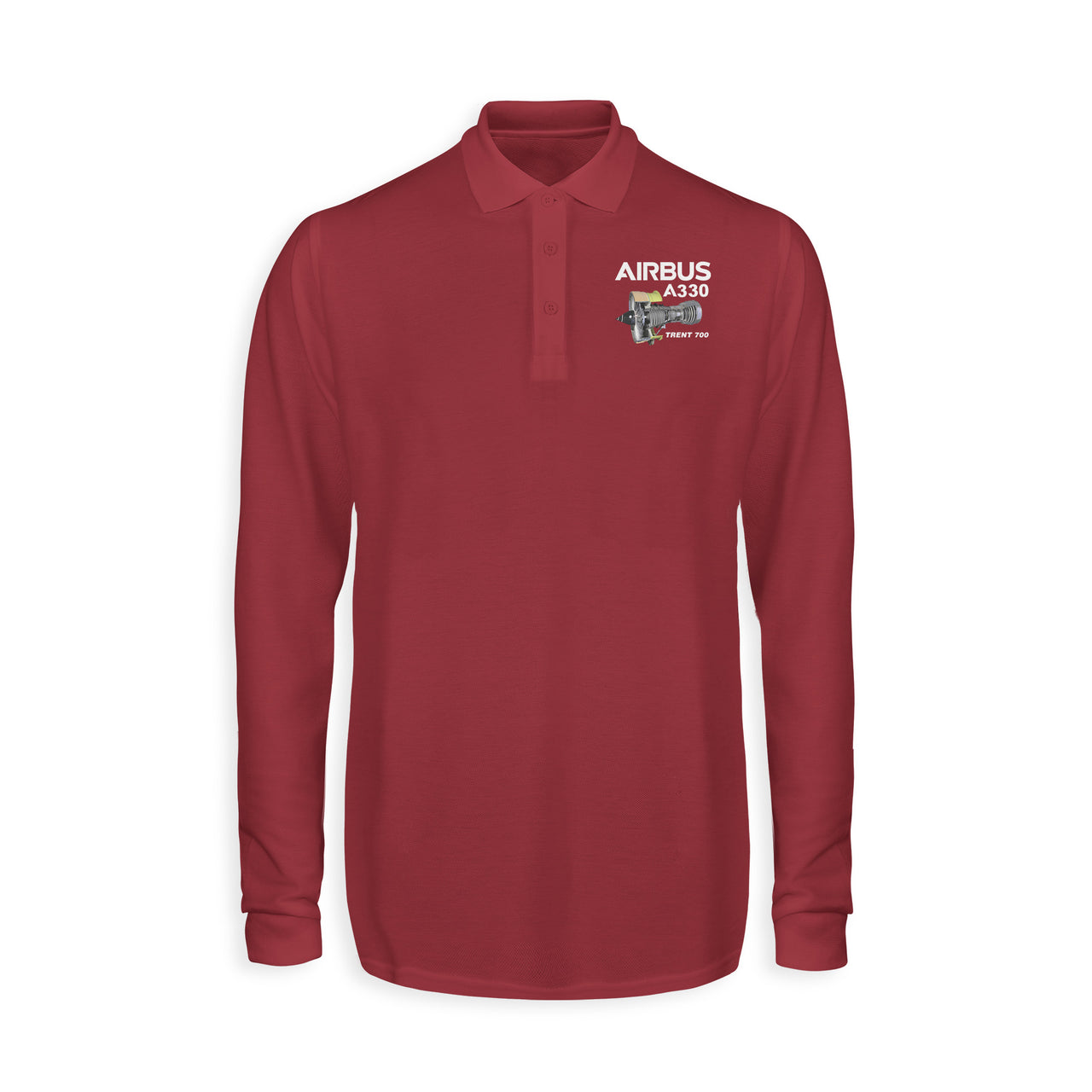 Airbus A330 & Trent 700 Engine Designed Long Sleeve Polo T-Shirts
