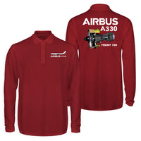 Thumbnail for Airbus A330 & Trent 700 Engine Designed Long Sleeve Polo T-Shirts (Double-Side)