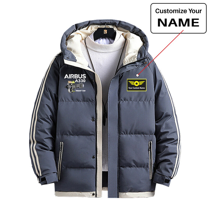 Airbus A330 & Trent 700 Engine Designed Thick Fashion Jackets