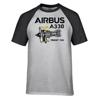 Thumbnail for Airbus A330 & Trent 700 Engine Designed Raglan T-Shirts
