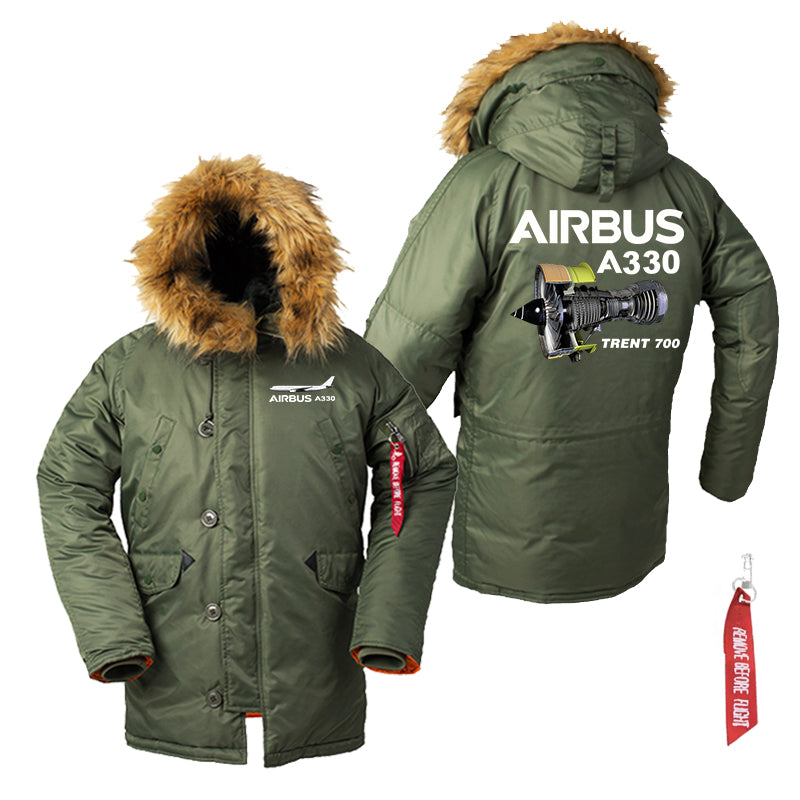 Airbus A330 & Trent 700 Engine Designed Parka Bomber Jackets