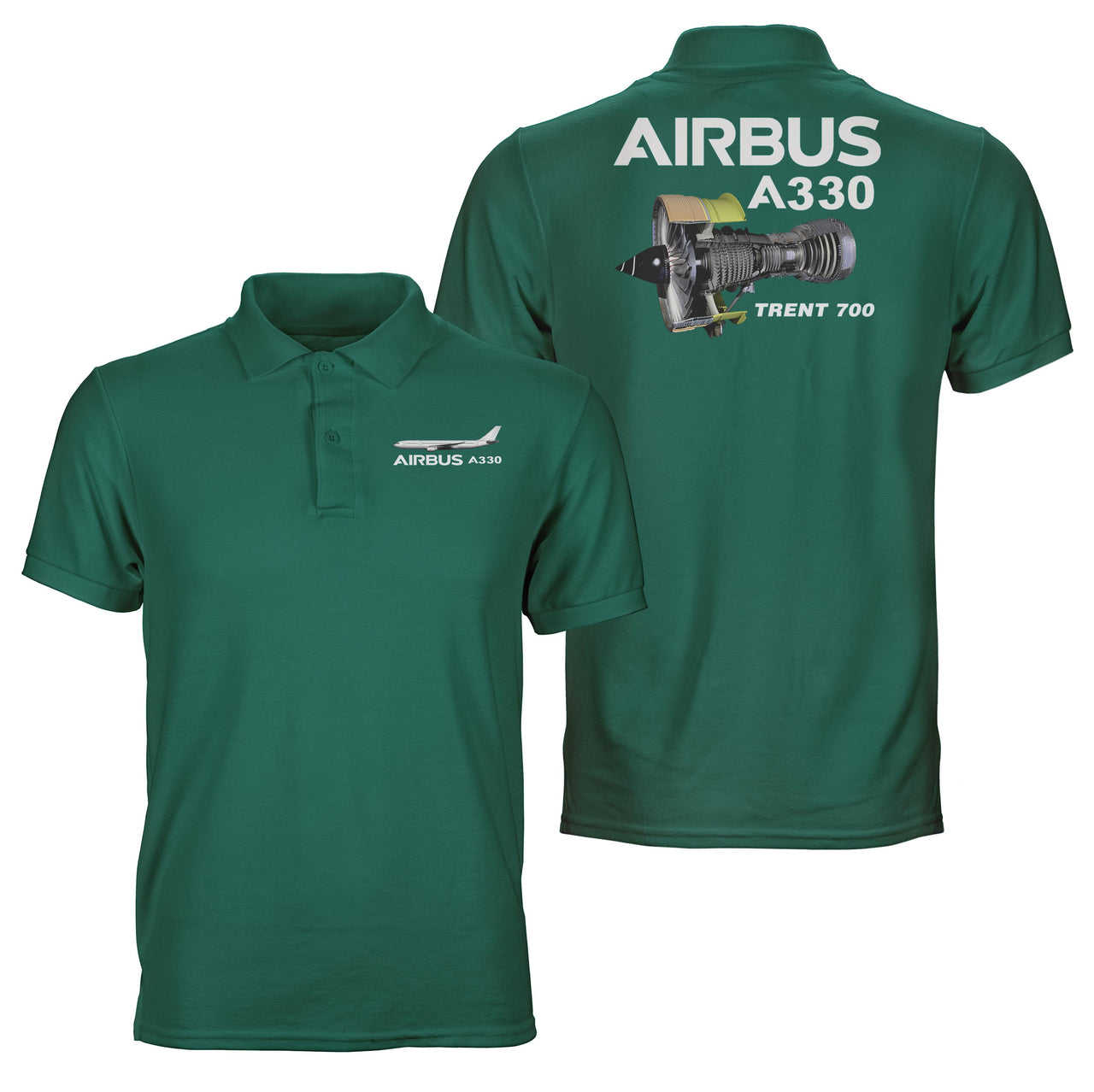 Airbus A330 & Trent 700 Engine Designed Double Side Polo T-Shirts