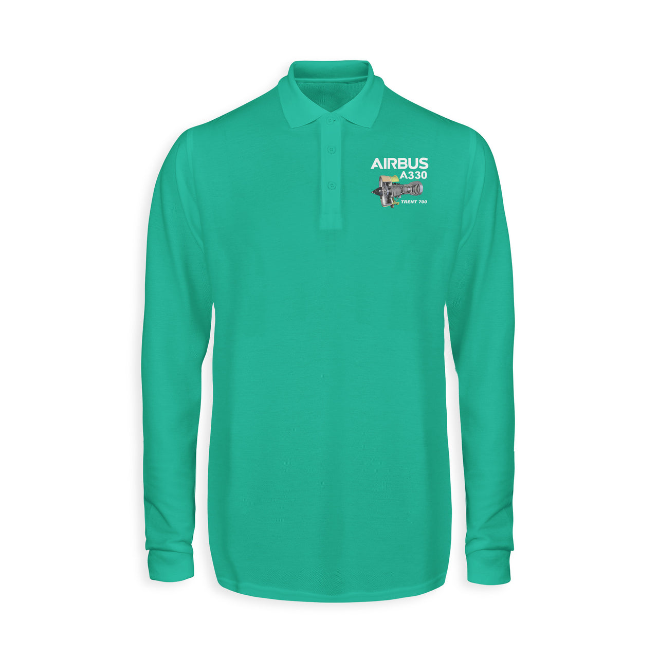 Airbus A330 & Trent 700 Engine Designed Long Sleeve Polo T-Shirts