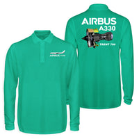 Thumbnail for Airbus A330 & Trent 700 Engine Designed Long Sleeve Polo T-Shirts (Double-Side)