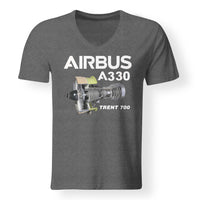 Thumbnail for Airbus A330 & Trent 700 Engine Designed V-Neck T-Shirts